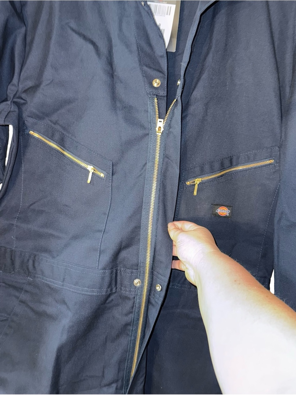 NWT Dickies Deluxe Blended Long Sleeve Coveralls Navy Blue Jumpsuit Workwear XL - Picture 6 of 13